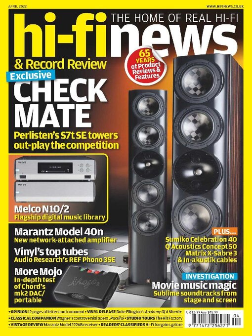 Détails du titre pour Hi Fi News par AV Tech Media Ltd - Disponible